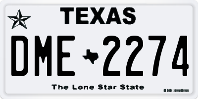 TX license plate DME2274