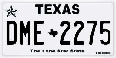 TX license plate DME2275