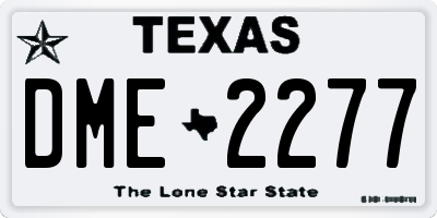 TX license plate DME2277