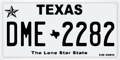 TX license plate DME2282