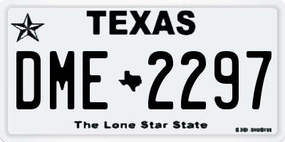 TX license plate DME2297