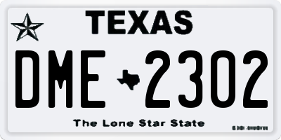 TX license plate DME2302