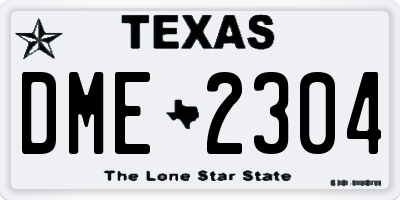 TX license plate DME2304