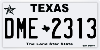TX license plate DME2313