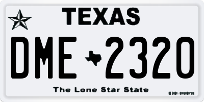 TX license plate DME2320