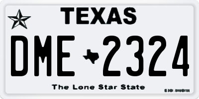 TX license plate DME2324