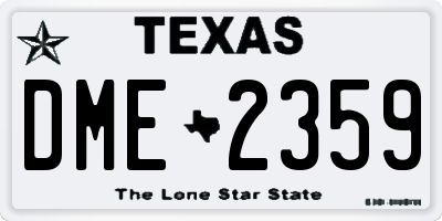 TX license plate DME2359