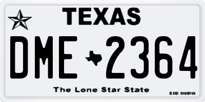 TX license plate DME2364