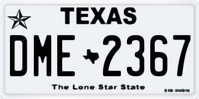 TX license plate DME2367