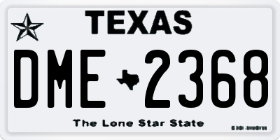 TX license plate DME2368
