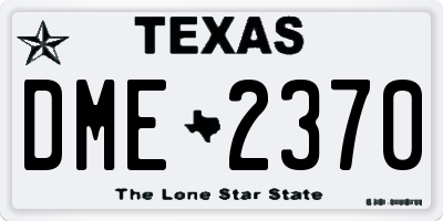 TX license plate DME2370