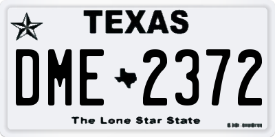 TX license plate DME2372