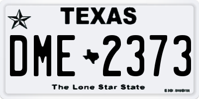 TX license plate DME2373