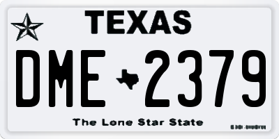 TX license plate DME2379