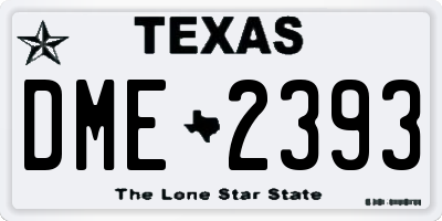 TX license plate DME2393