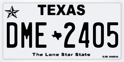 TX license plate DME2405