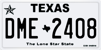 TX license plate DME2408