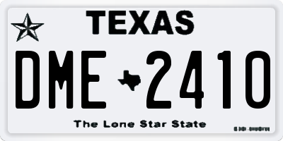 TX license plate DME2410