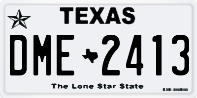 TX license plate DME2413