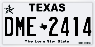 TX license plate DME2414