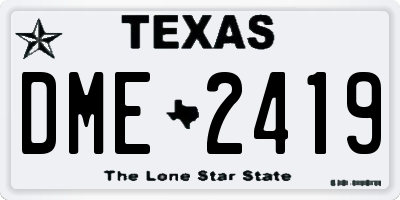 TX license plate DME2419