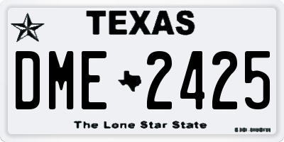 TX license plate DME2425