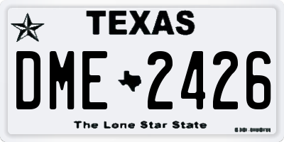 TX license plate DME2426