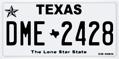 TX license plate DME2428