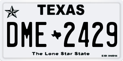 TX license plate DME2429