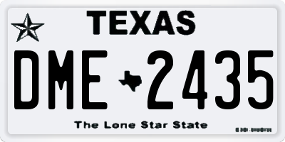 TX license plate DME2435