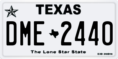 TX license plate DME2440