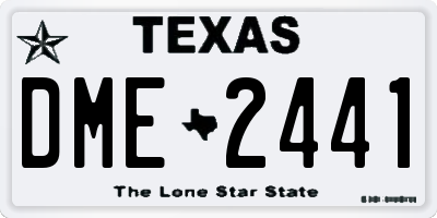 TX license plate DME2441