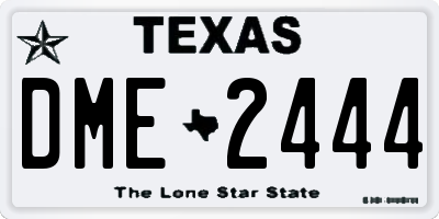TX license plate DME2444