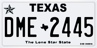 TX license plate DME2445