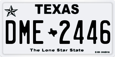 TX license plate DME2446