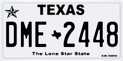 TX license plate DME2448