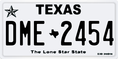 TX license plate DME2454