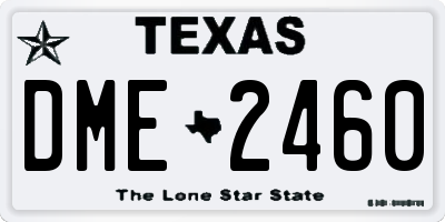 TX license plate DME2460