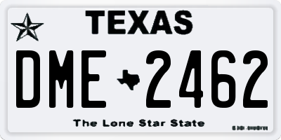 TX license plate DME2462