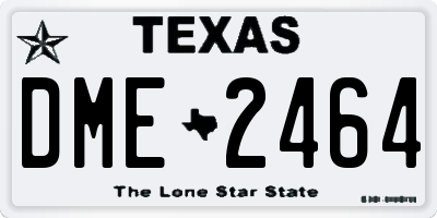 TX license plate DME2464