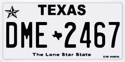 TX license plate DME2467