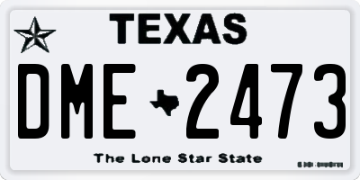 TX license plate DME2473
