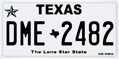 TX license plate DME2482