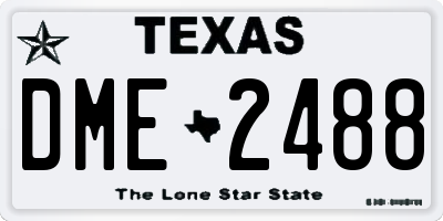 TX license plate DME2488
