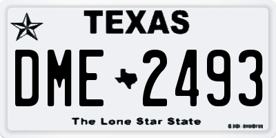 TX license plate DME2493