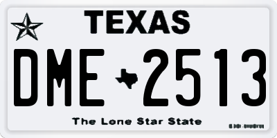 TX license plate DME2513