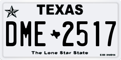 TX license plate DME2517