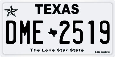 TX license plate DME2519