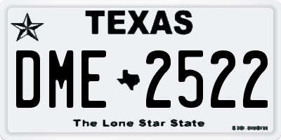 TX license plate DME2522