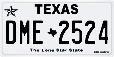 TX license plate DME2524